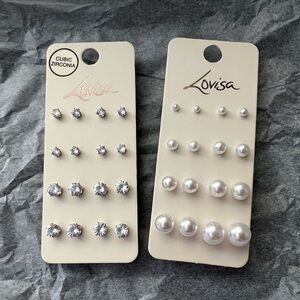 Brand new Lovisa pearl and crystal studs